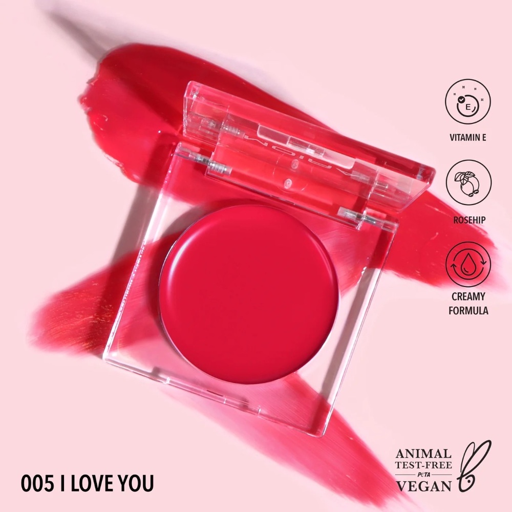 Moira Loveheat Flirty Cruelty Free Vitamin E Dewy Finish Buildable Cream Blush